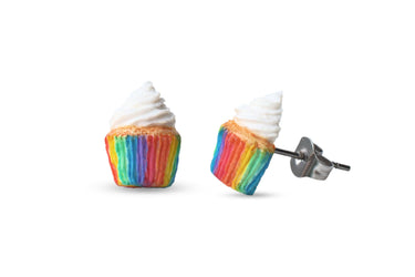 Rainbow Cupcakes - Stud Earrings
